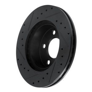 Ford Ranger Brake Rotor (1) - Front Right - R1 Concepts - Drilled & Slotted - Black - `95-`02